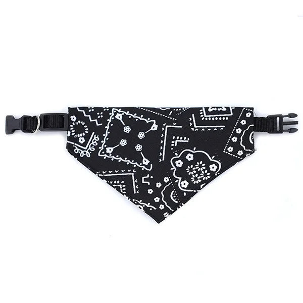 Pet Dog Neck Scarf Puppy Cat Dog Collar Bandana Collar Scarf with Leather Collar Accessories Adjustable Pet Puppy Cat Scarf