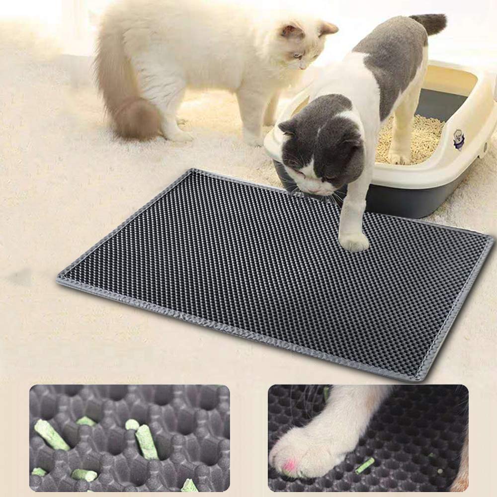 Pet Cat Litter Mat Waterproof Double Layer EVA Foldable Cat Litter Trapping Pet Carpet Bed Pads For Cats Pet Clean Supplies